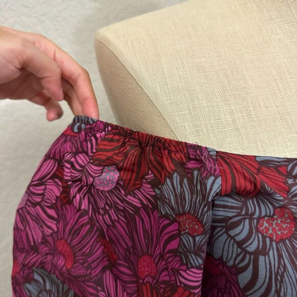 KARIELLA Puff Sleeve and Hem Mini Dress in Multi Floral Print Square Neck - Picture 5 of 14